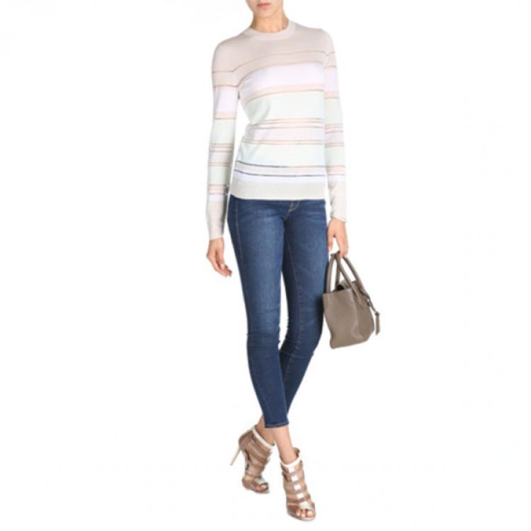 Pre Owned Jason Wu Striped Merino Wool Sweater S