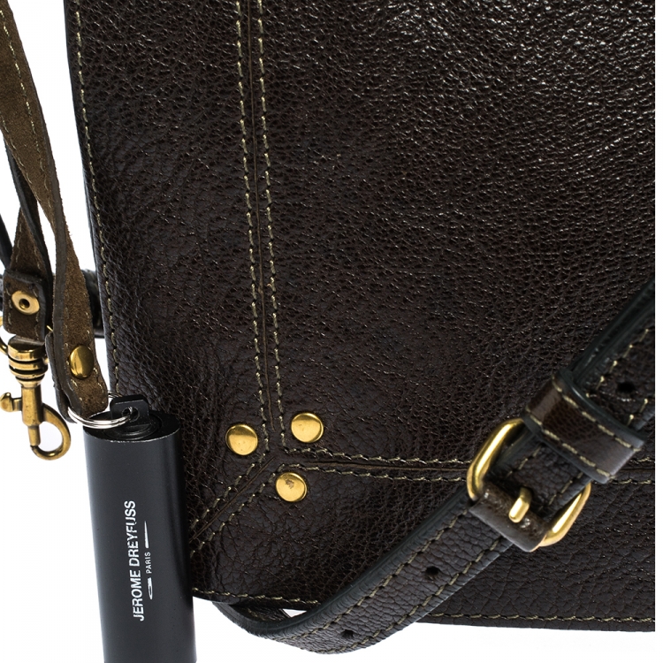 Pre Owned Jerome Dreyfuss Dark Brown Leather Igor Shoulder Bag