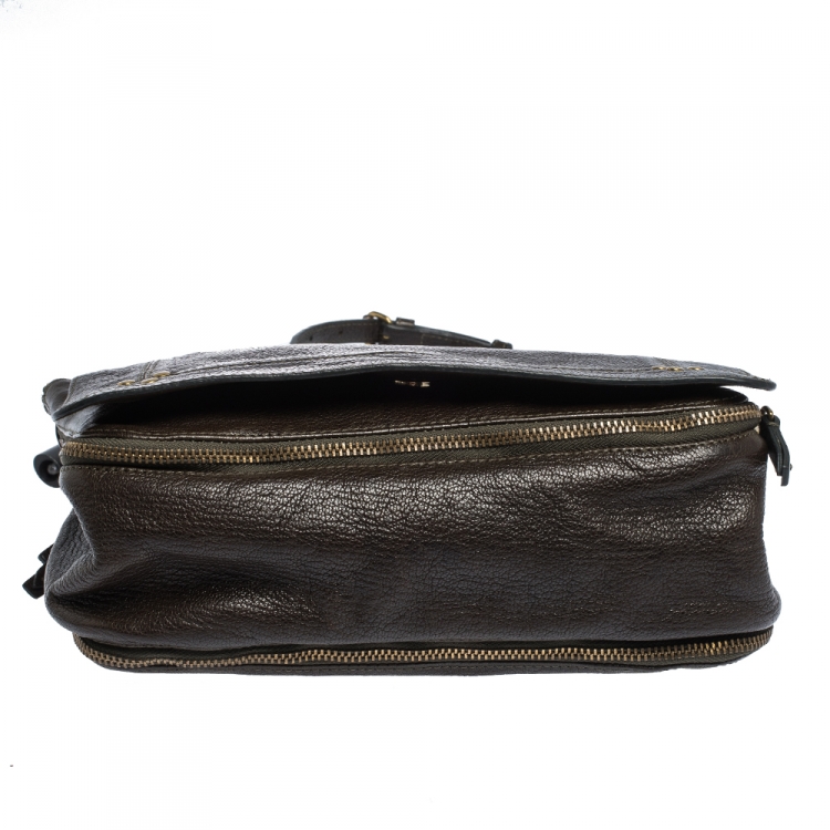 Pre Owned Jerome Dreyfuss Dark Brown Leather Igor Shoulder Bag