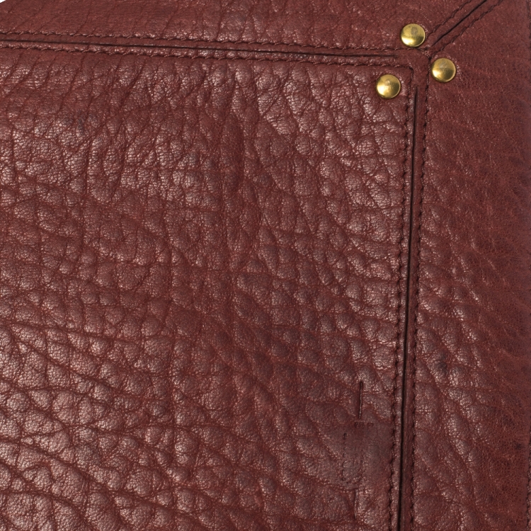 Pre Owned Jerome Dreyfuss Burgundy Leather Igor Shoulder Bag