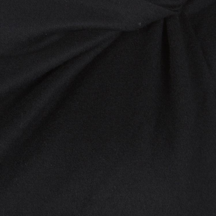 Pre Owned Jil Sander Black Knit Draped Front Sleeveless Dress L