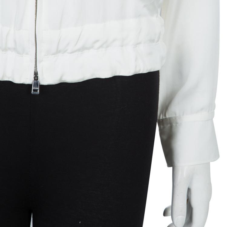 Pre Owned Jil Sander Cream Silk Jacket S