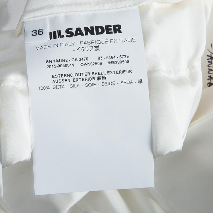 Pre Owned Jil Sander Cream Silk Jacket S