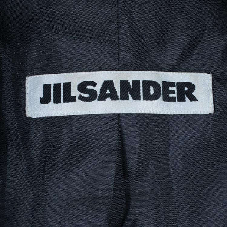 Pre Owned Jil Sander Charcoal Wool Skirt Suit S