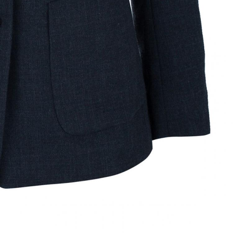 Pre Owned Jil Sander Charcoal Wool Skirt Suit S
