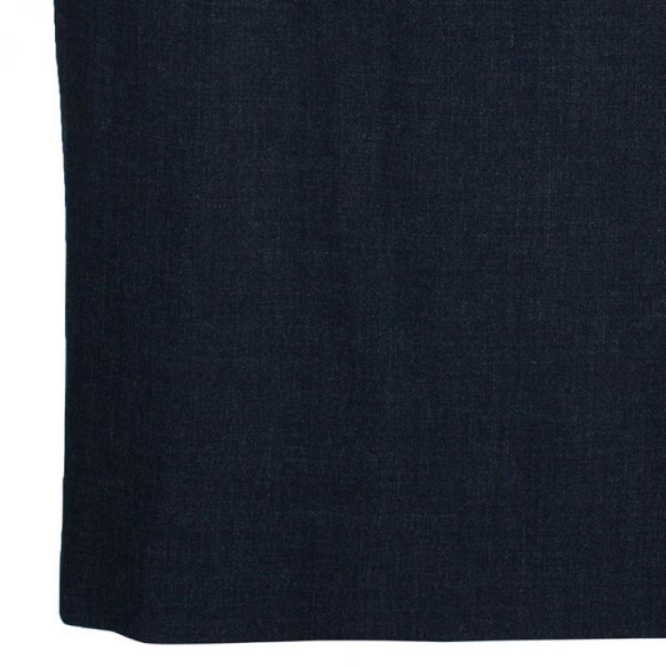 Pre Owned Jil Sander Charcoal Wool Skirt Suit S