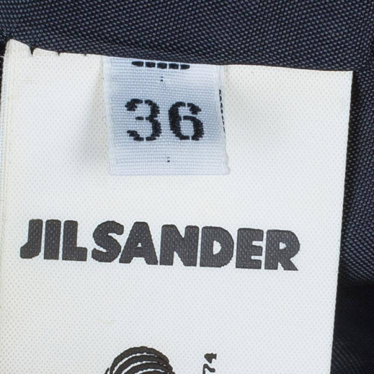 Pre Owned Jil Sander Charcoal Wool Skirt Suit S