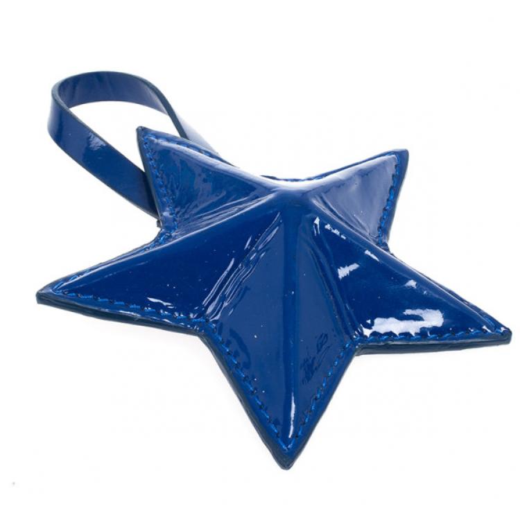 Pre Owned Jimmy Choo Blue Patent Star Pouch
