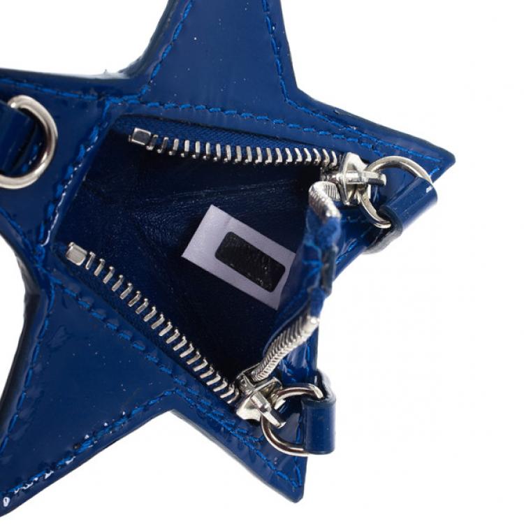Pre Owned Jimmy Choo Blue Patent Star Pouch
