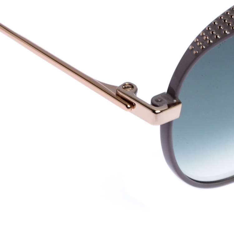Pre Owned Jimmy Choo Light Purple/Grey Gradient Ello Aviator Sunglasses