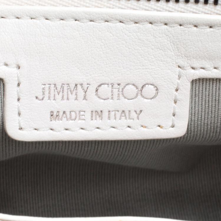 Pre Owned Jimmy Choo White Leather Ruby Crossbody Bag