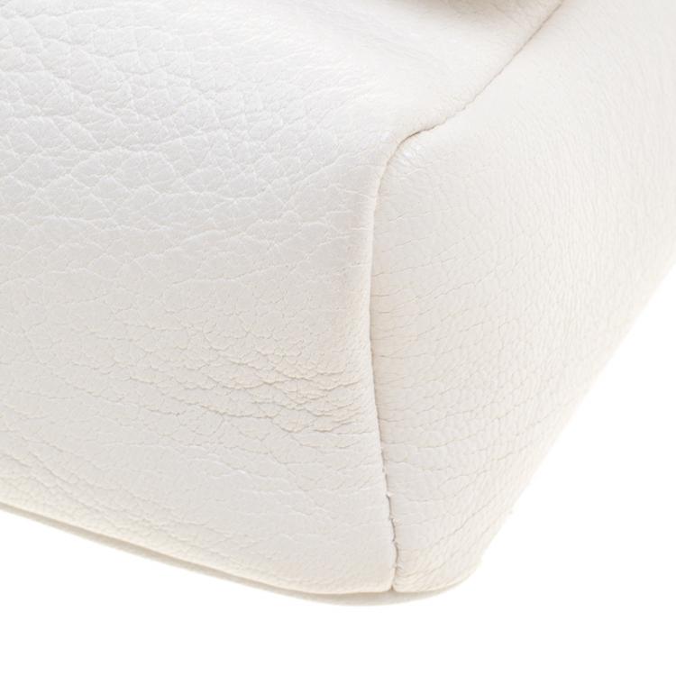 Pre Owned Jimmy Choo White Leather Ruby Crossbody Bag