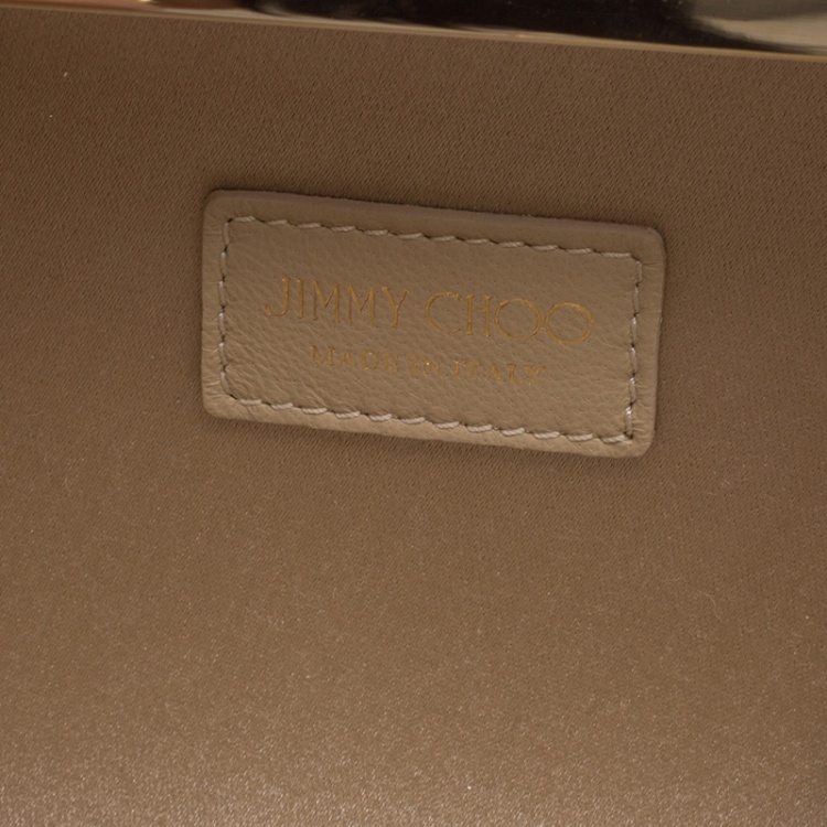 Pre Owned Jimmy Choo Silver Glitter Trinket Clutch