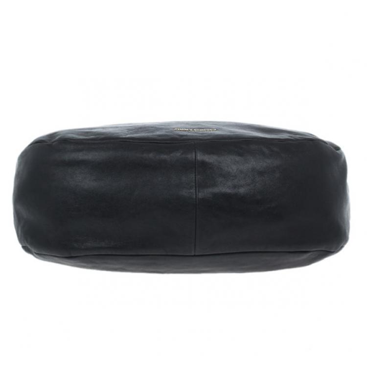 Pre Owned Jimmy Choo Black Leather Sky Hobo
