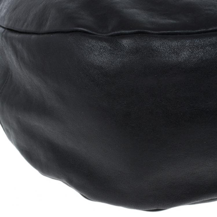 Pre Owned Jimmy Choo Black Leather Sky Hobo