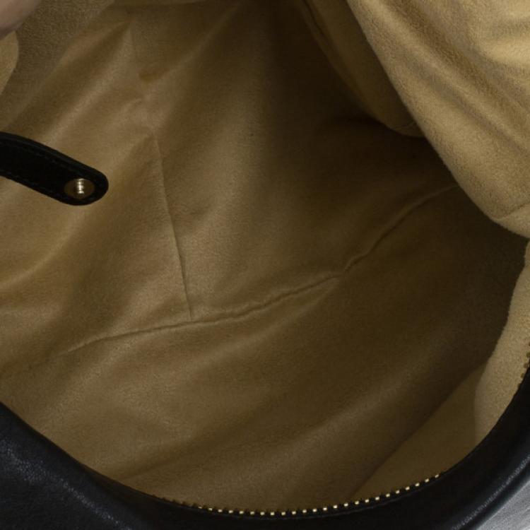 Pre Owned Jimmy Choo Black Leather Sky Hobo