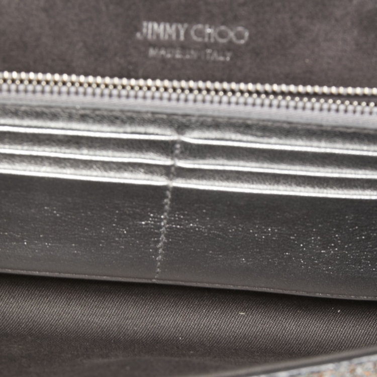 Pre Owned Jimmy Choo Multicolor Glitter Candy Chain Clutch