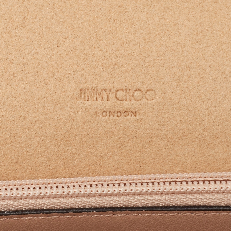 Pre Owned Jimmy Choo Gold/Silver Glitter Milla Chain Clutch
