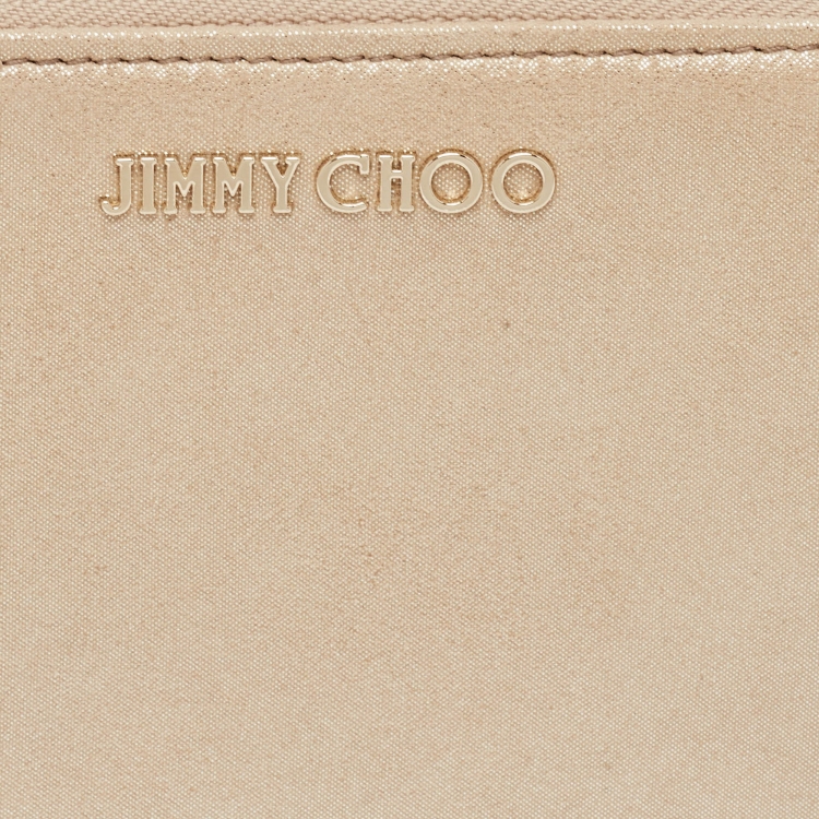 Pre Owned Jimmy Choo Gold Shimmer Leather Pippa Continental Wallet