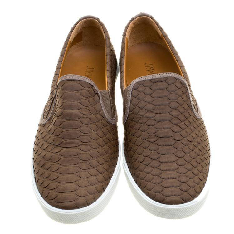 Pre Owned Jimmy Choo Beige Python Demi Loafers Size 40