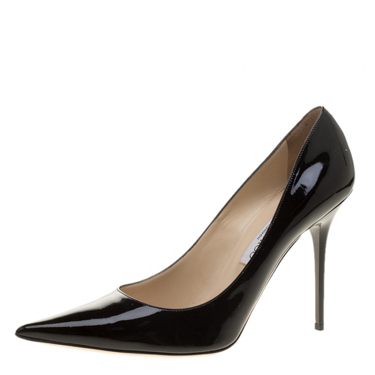 Jimmy Choo Black Patent Leather Abel Pointed Toe Pumps Size 41 Jimmy ...