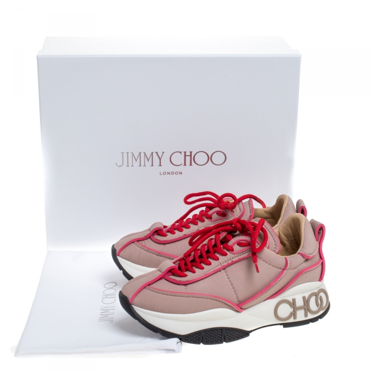 jimmy choo pink sneakers