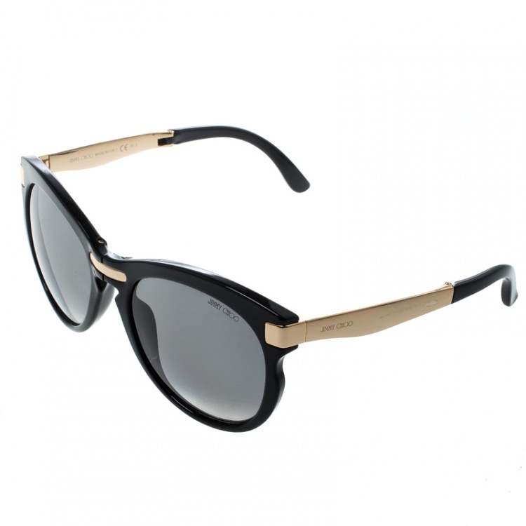 Pre Owned Jimmy Choo Black/Black Gradient Lana Foldable Cat Eye Sunglasses