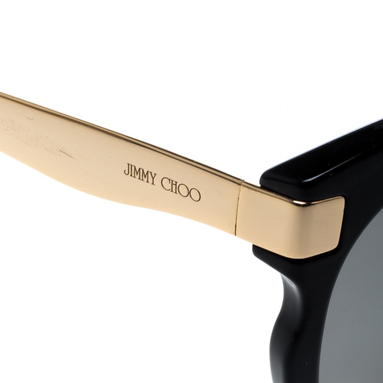 Pre Owned Jimmy Choo Black/Black Gradient Lana Foldable Cat Eye Sunglasses