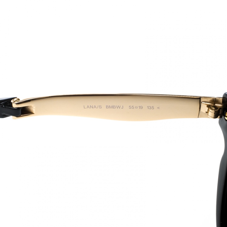 Pre Owned Jimmy Choo Black/Black Gradient Lana Foldable Cat Eye Sunglasses