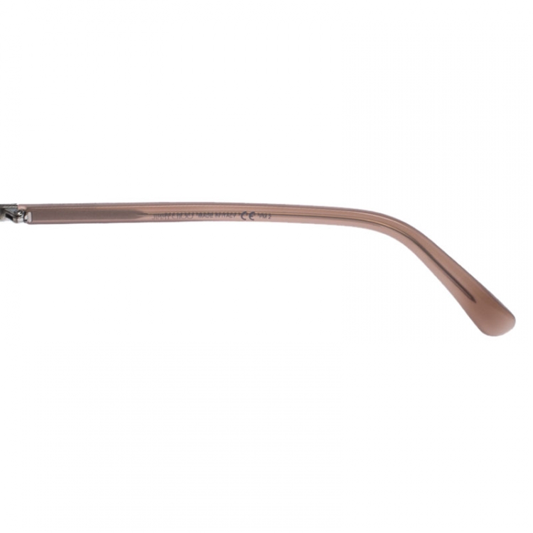 Pre Owned Jimmy Choo Palladium/ Brown Gradient Crystal Embellished GEMS Round Sunglasses
