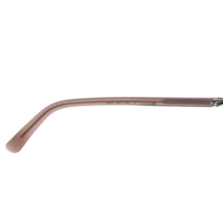 Pre Owned Jimmy Choo Palladium/ Brown Gradient Crystal Embellished GEMS Round Sunglasses
