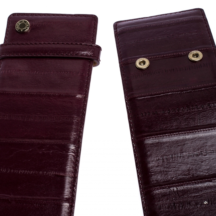 Pre Owned Jimmy Choo Purple Leather BLY Waist Belt 103CM