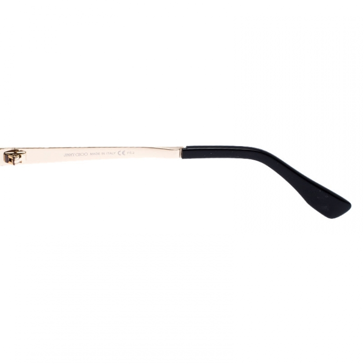 Pre Owned Jimmy Choo Leather Embossed/ Grey Gradient DOMI/S Cat Eye Sunglasses 