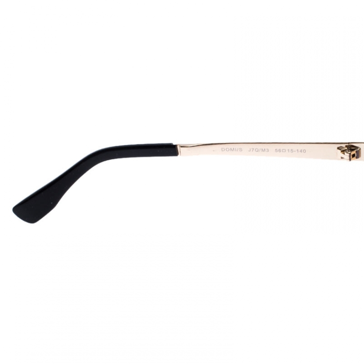 Pre Owned Jimmy Choo Leather Embossed/ Grey Gradient DOMI/S Cat Eye Sunglasses 