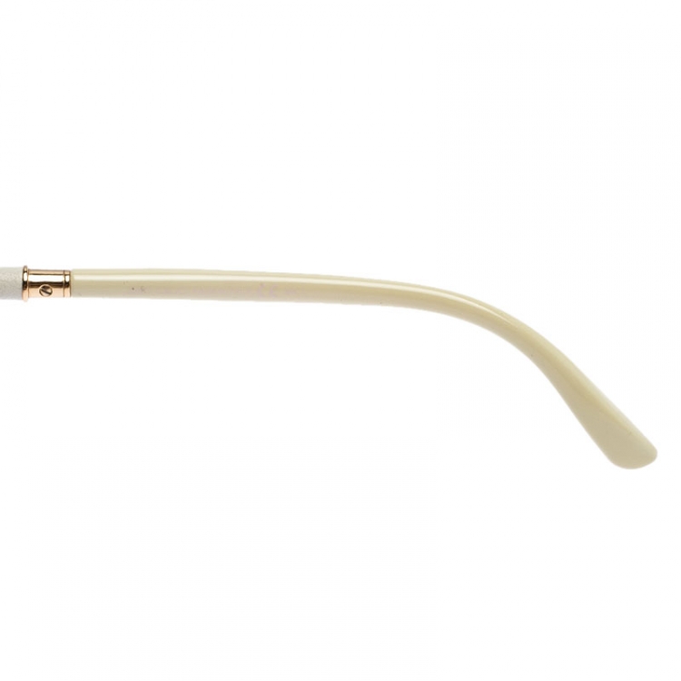 Pre Owned Jimmy Choo Off White Juliet Oversize Sunglasses 