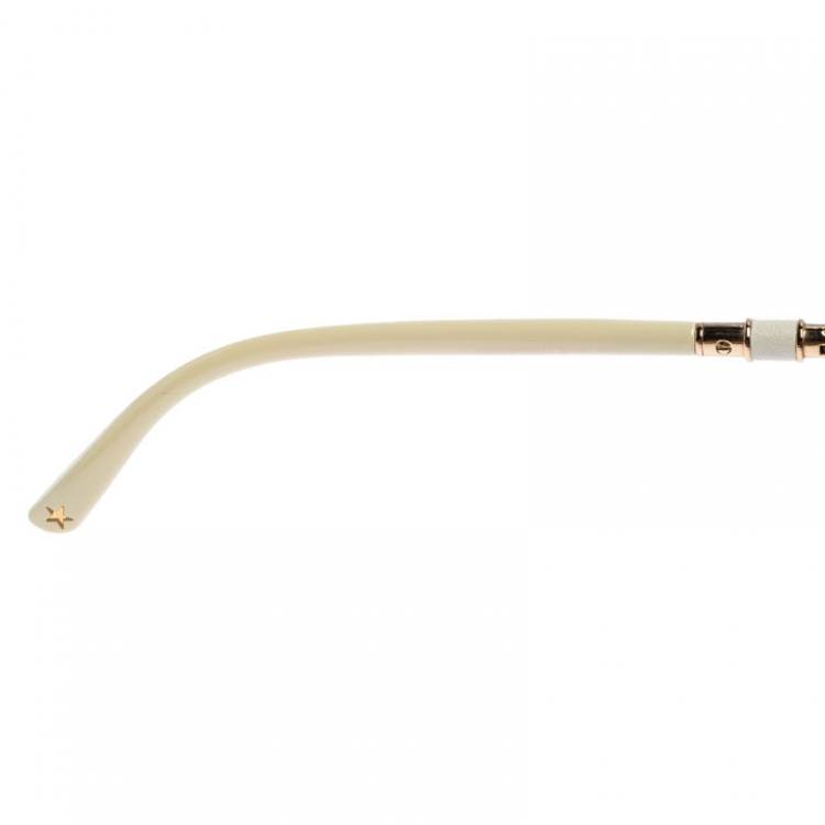Pre Owned Jimmy Choo Off White Juliet Oversize Sunglasses 