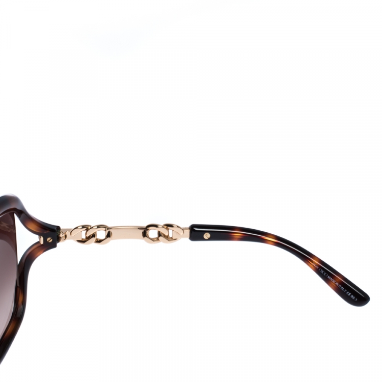 مملوكة مسبقًا Jimmy Choo Brown Tortoise Gradient Oversize Sunglasses
