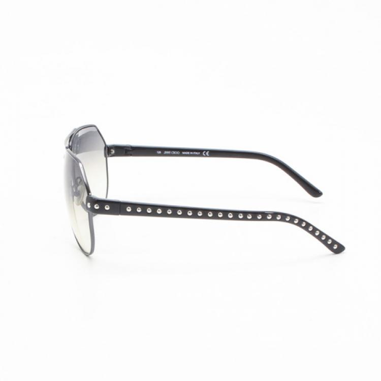Pre Owned Jimmy Choo Black and Grey Aviators