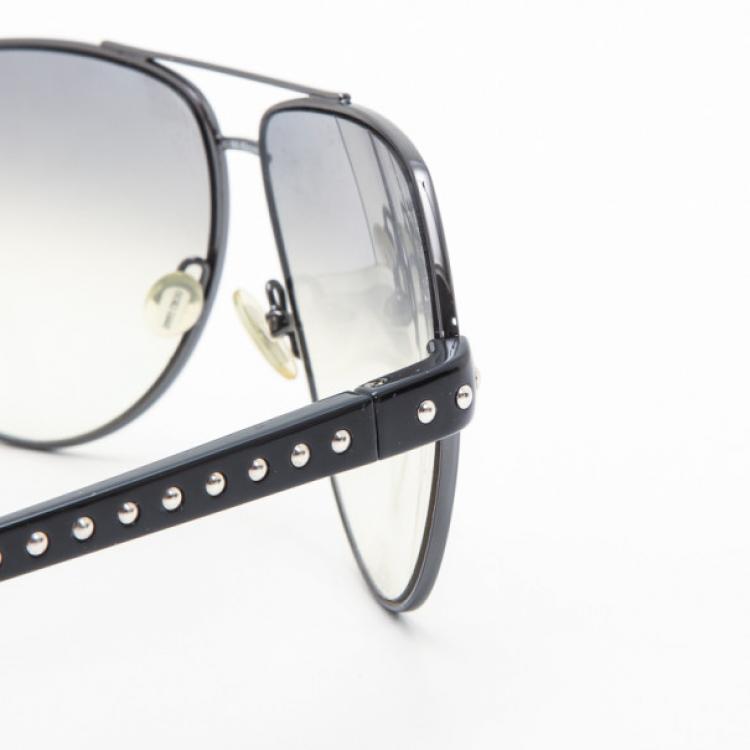 Pre Owned Jimmy Choo Black and Grey Aviators