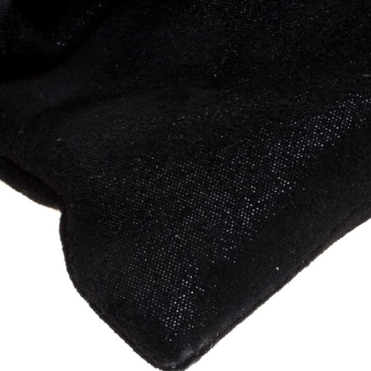 Pre Owned Jimmy Choo Black Shimmer Suede Chandra Clutch