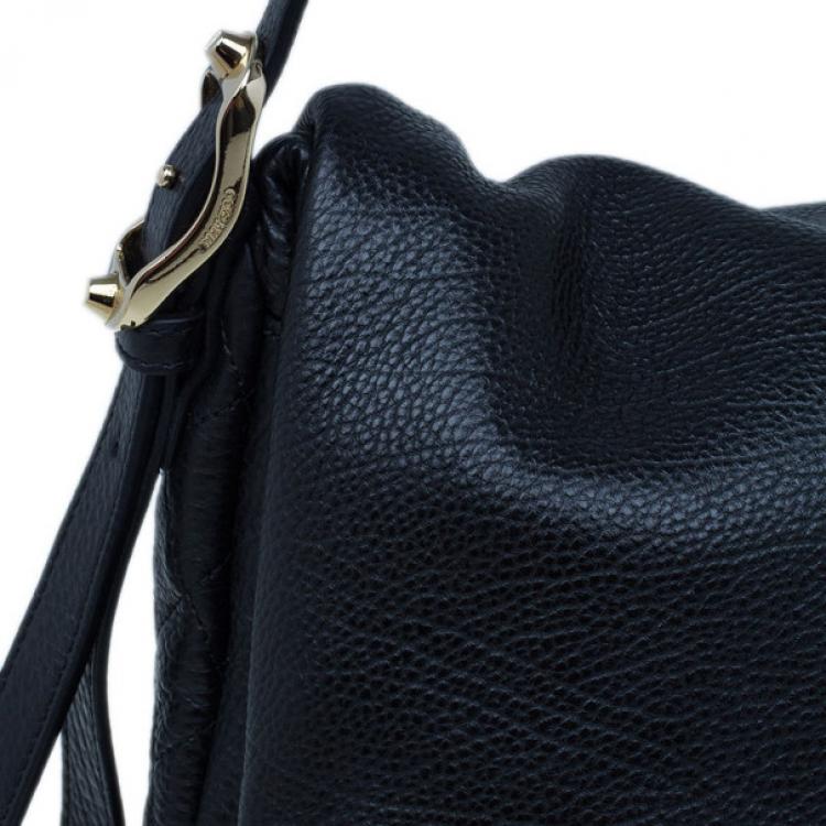 Pre Owned Jimmy Choo Black Leather Bacchus Bag