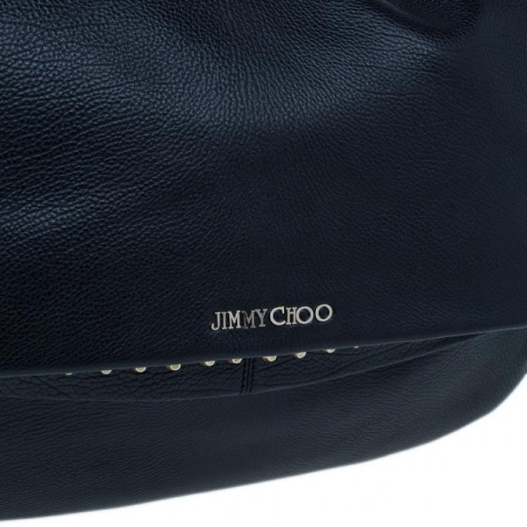 Pre Owned Jimmy Choo Black Leather Bacchus Bag
