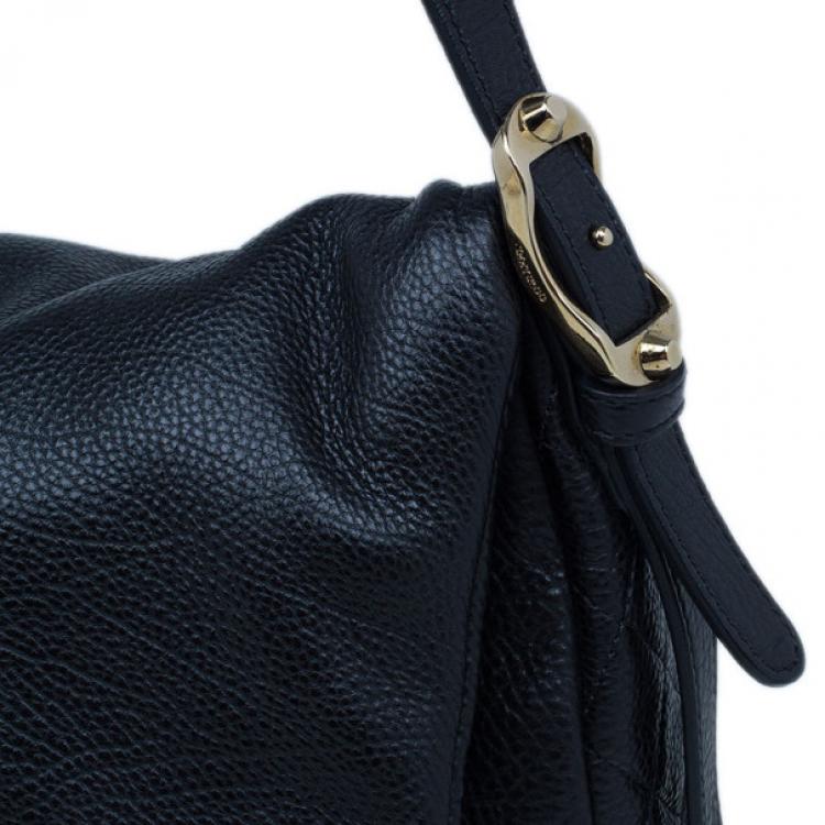 Pre Owned Jimmy Choo Black Leather Bacchus Bag