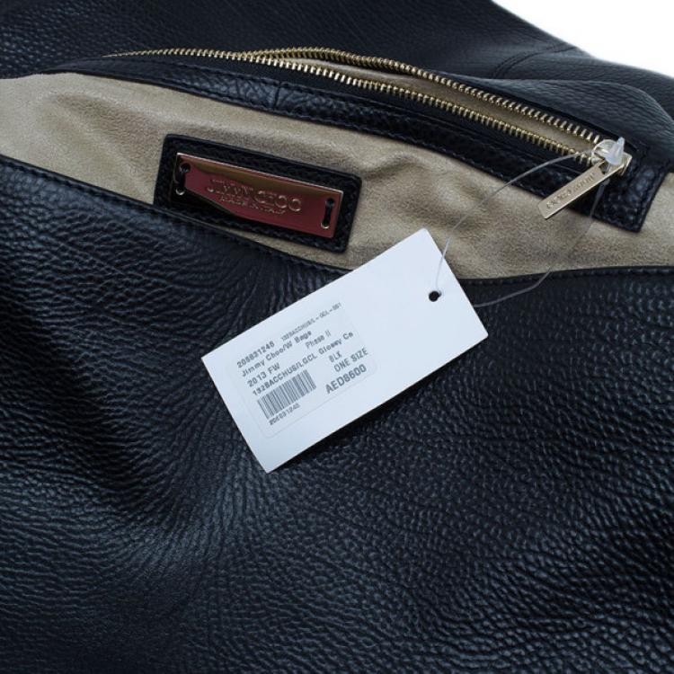 Pre Owned Jimmy Choo Black Leather Bacchus Bag