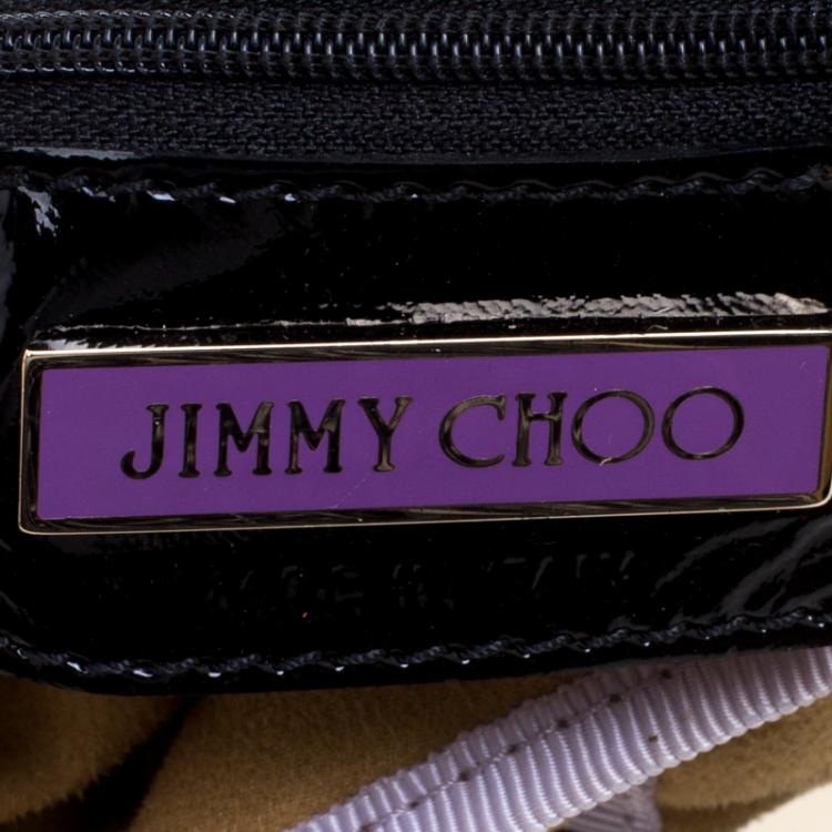 Pre Owned Jimmy Choo Black Patent Leather Lohla Jayne Tote