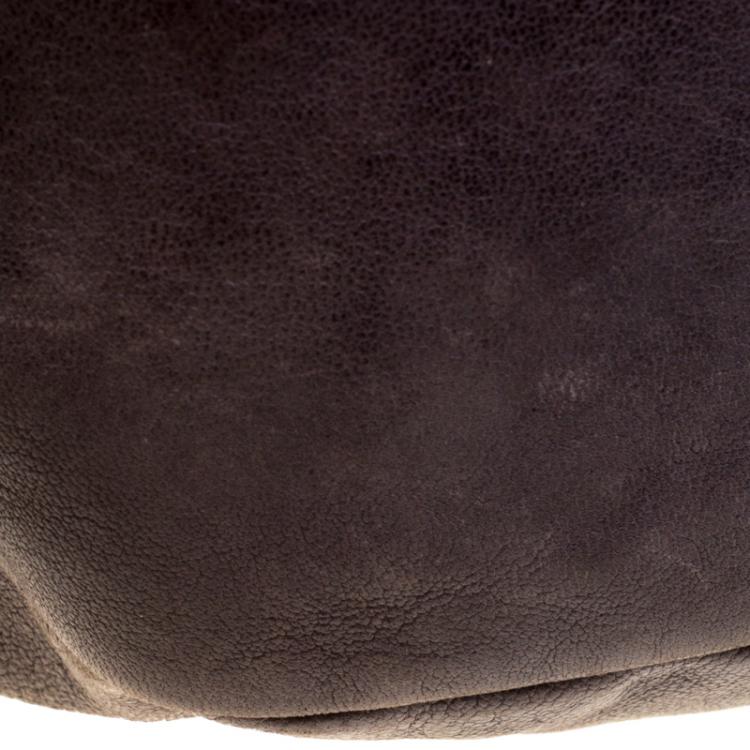 مملوكة مسبقًا Jimmy Choo Dark Beige Leather Small Solar Hobo