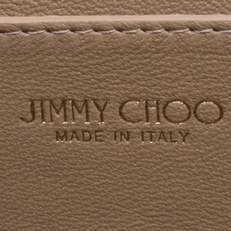 مملوكة مسبقًا Jimmy Choo Black Shimmering Leather Crystal Embellished Clutch