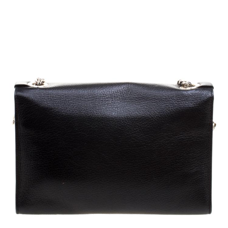 Pre Owned Jimmy Choo Black Leather Rebel Crossbody Bag