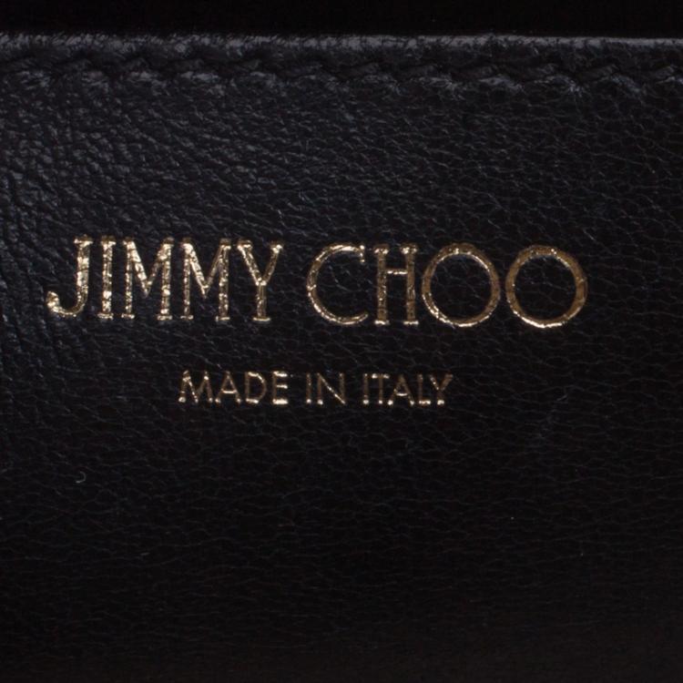 Pre Owned Jimmy Choo Black Leather Rebel Crossbody Bag