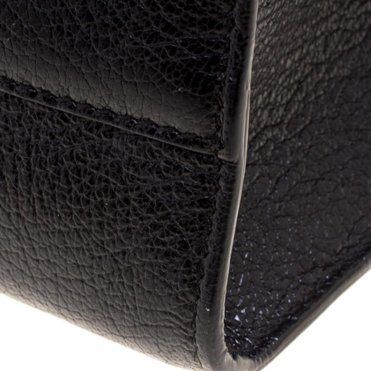 Pre Owned Jimmy Choo Black Leather Rebel Crossbody Bag